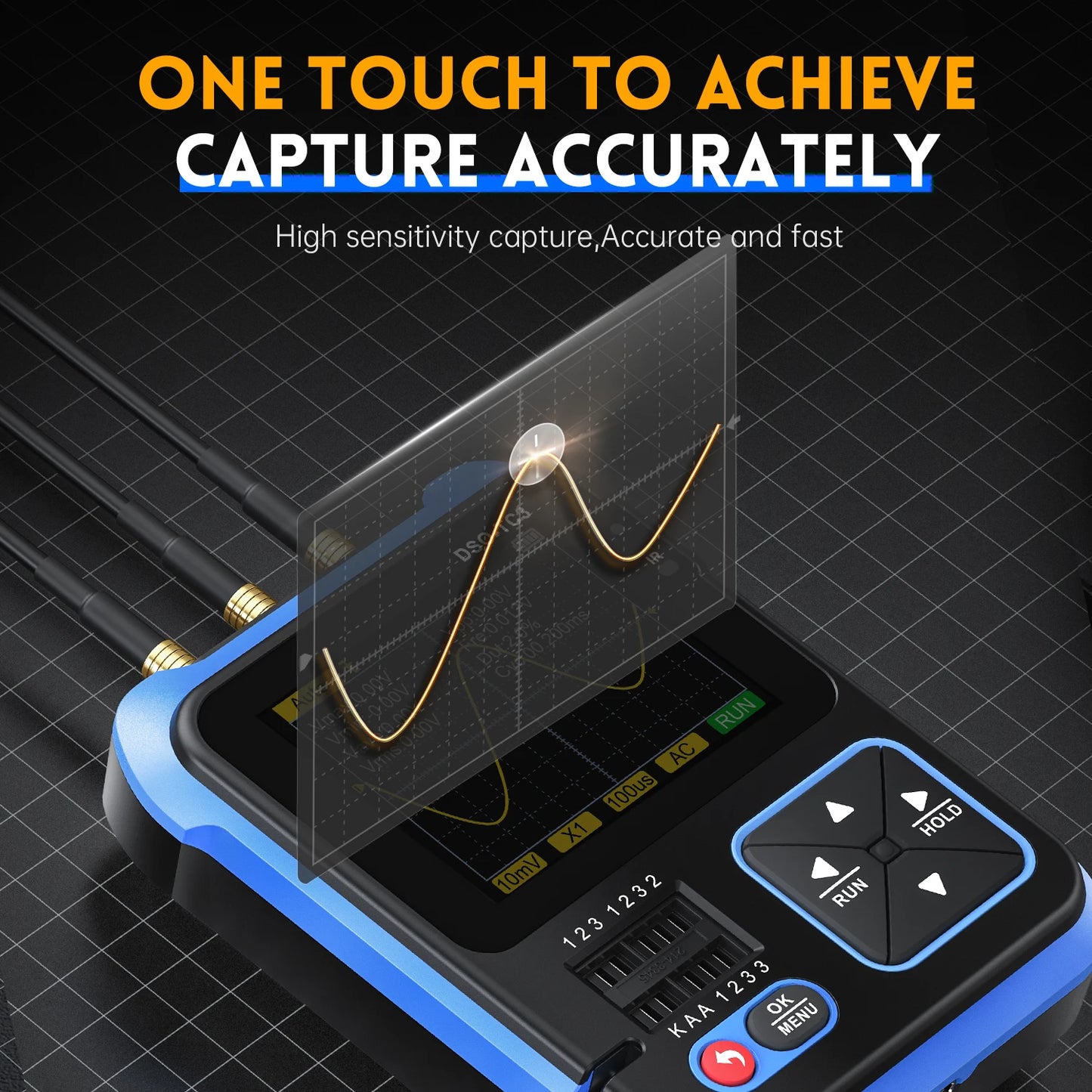FNIRSI DSO-TC3 Handheld Digital Oscilloscope Transistor Tester 3-in-1 Support Diode Capacitance Voltage LCR Detect PWM Out