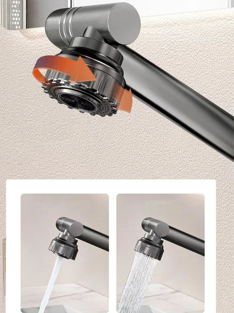 1080° Swivel Kitchen Sink Faucet Bathroom Sink Faucet Basin Faucet Multifunction Cold and Hot Water Tap