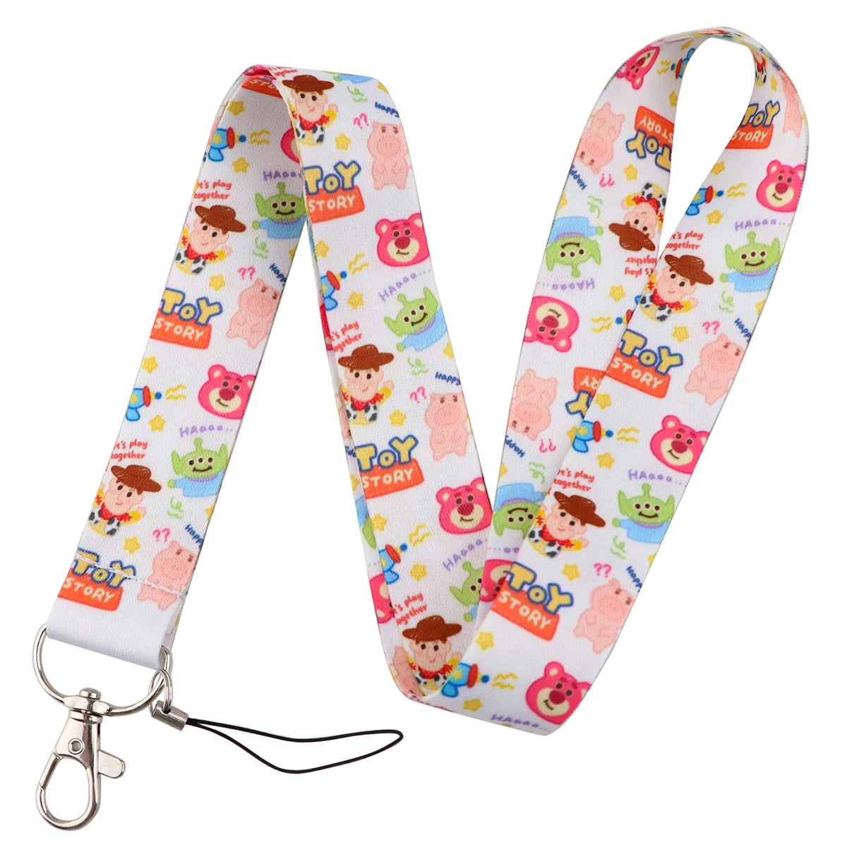 KKZ004 Mickey&Minnie Stitch Lanyard For Keys Keychain Badge Holder ID Credit Card Pass Hang Rope Lariat Phone Charm Gift
