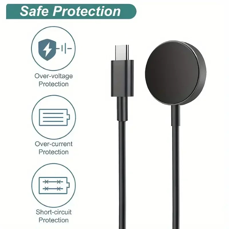 Portable USB Cable Fast Charging Dock Station Magnetic Watch Wireless Charger For Samsung Galaxy Watch 8/7/6/5pro/5/4/3 Active 2