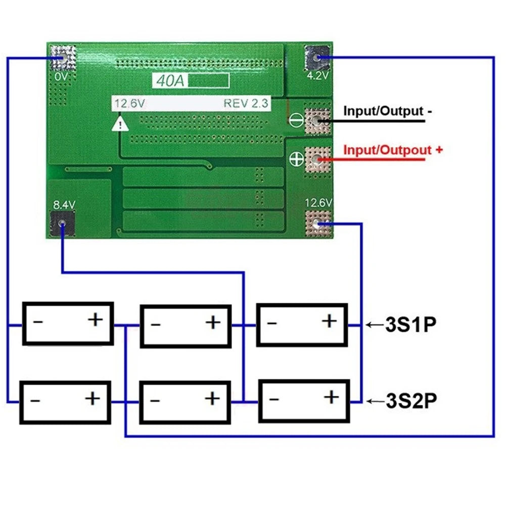 12V/7Ah Battery Case Fit 18650 Cells Empty Box 3*7 Holder 3S25A BMS Nickel Strip Storage Box For DIY Battery Packing Protector
