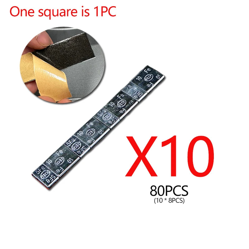 10/25pcs Wheel Balance Weight Car Tire Adhesive Iron Wheel Tyre Balancer Block Weight for Cars Truck Motorbike Tire Fitting