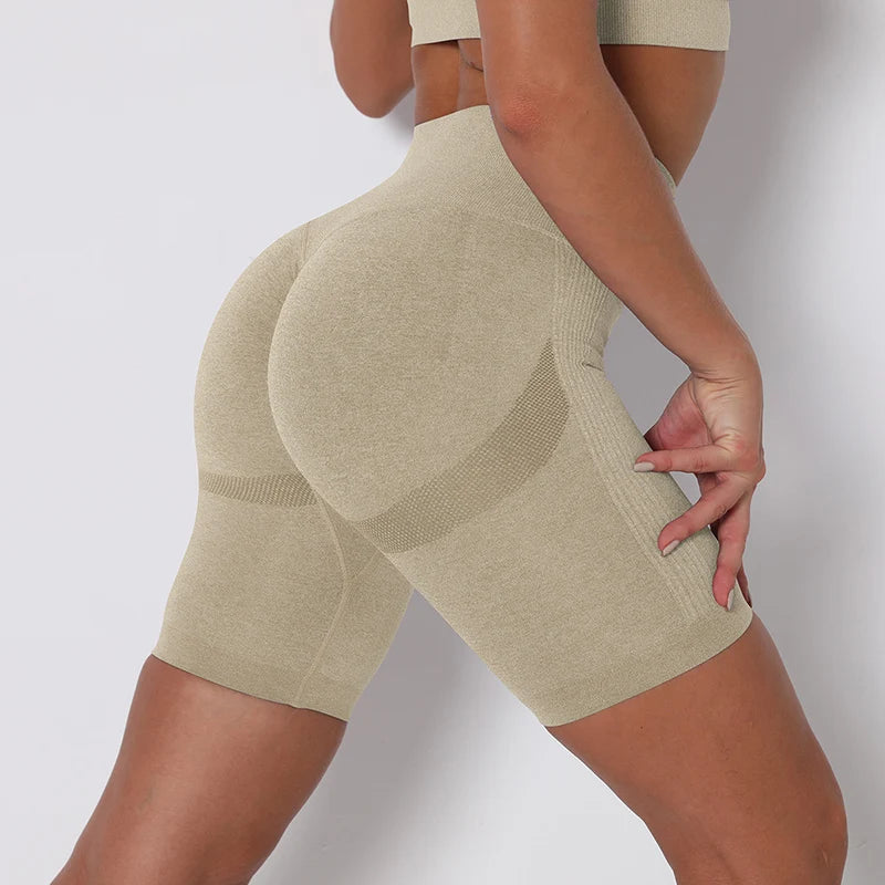 Women Shorts Yoga Gym Shorts Seamless Gym Shorts Push Up Fitness Sports Shorts High Waist Workout Cycling Shorts Sports Clothes