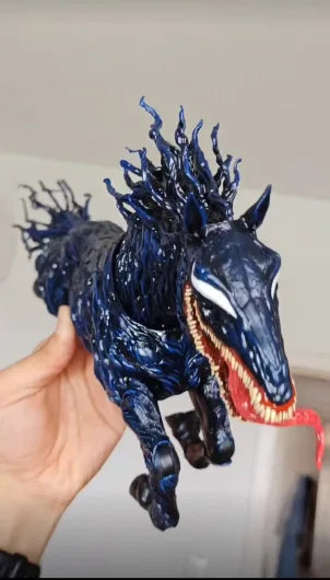 New Venom Horse Action Figure Joint Movable Toys Change Face Statue Model Doll Collectible Decorate For Kids Toy Gift