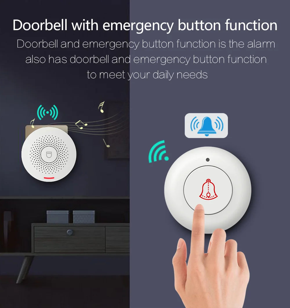 Wifi Tuya Home Alarm System 433MHz Burglar Security Alarm Smart Life App Control Wireless Home Alarm