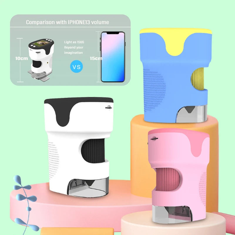 1000X Handheld Microscope for Kids 2Inch Screen Rechargeable Mini Pocket Digital Microscopes Portable Edu Gift Children Students