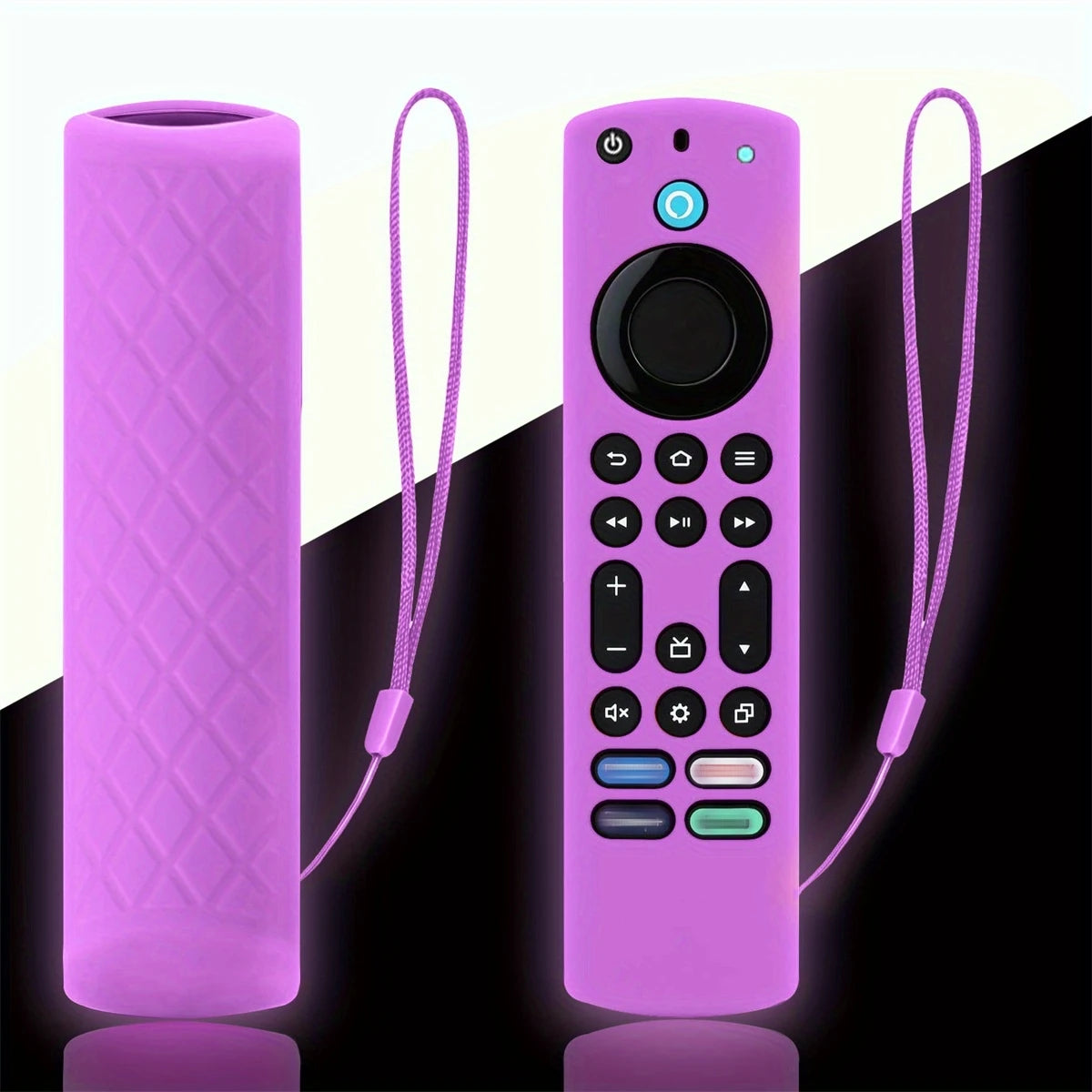 Silicone Remote Case Glow in The Dark for Firetv 4K Max (2nd)/Insignia/Pioneer/Omni (QLED) Series with Lanyard, Lightweight Ant