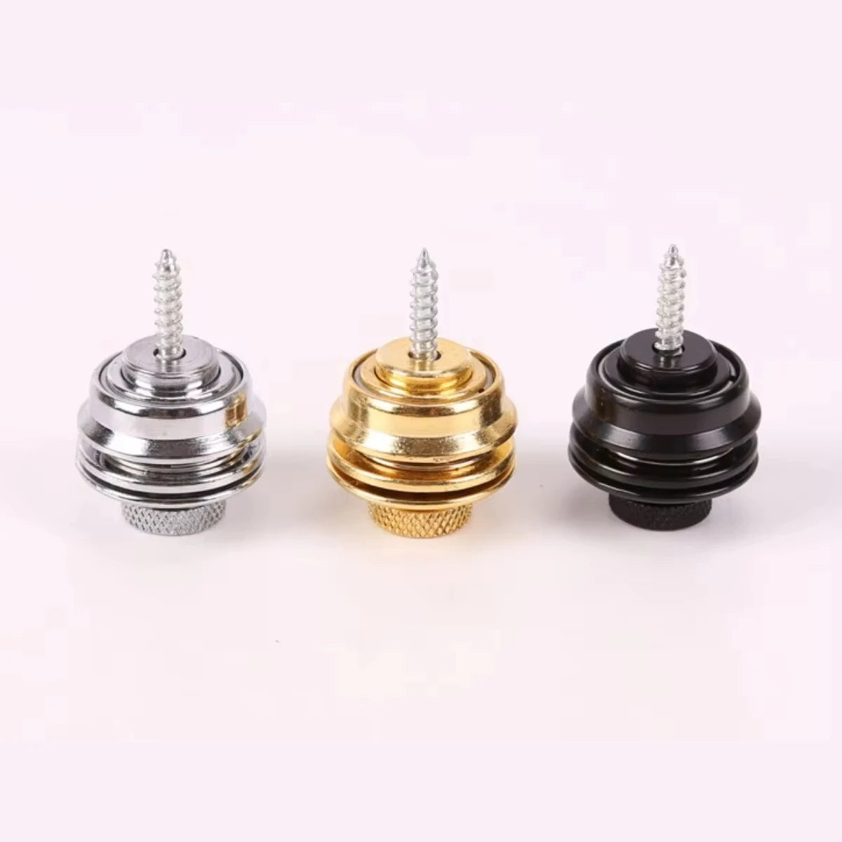 1 Pc Guitar Strap Lock Heavy Duty Metal Button Security Straplock for Electric Acoustic Guitar Bass Ukulele (L-Size)