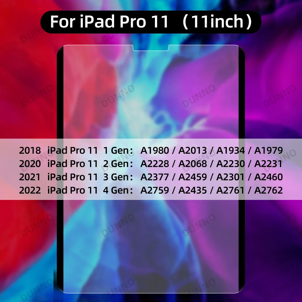 Paper Feel Screen Protector Film for iPad Air 11in 2024 Pro 11/12.9 Air 4 5 10/9/8/7th Generation Removable Magnetic Attraction