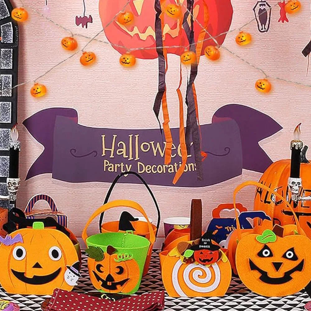 Halloween Pumpkin Led String Fairy Light Lamp Garland Battery Powered Waterproof Decorative Lanterns For Festive Room Ambiance