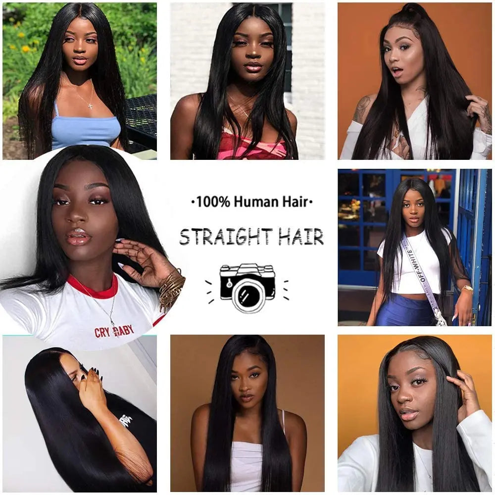 Straight Human Hair Bundles 1/3/4 Pieces Natural Black Women Cheap Remy Human Hair Extensions 10-30 Inch Bone Straight Bundles