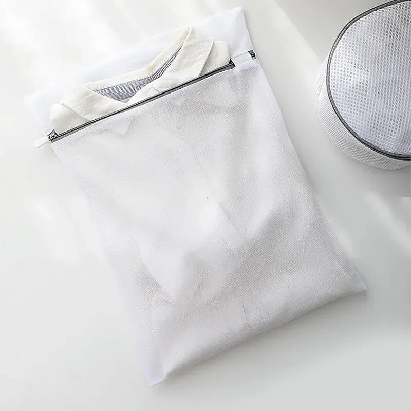 2Pcs White 40X50cm Durable Honeycomb Mesh Laundry Bags For Delicates Net Fabric Durable And Reusable Delicate Wash Bag
