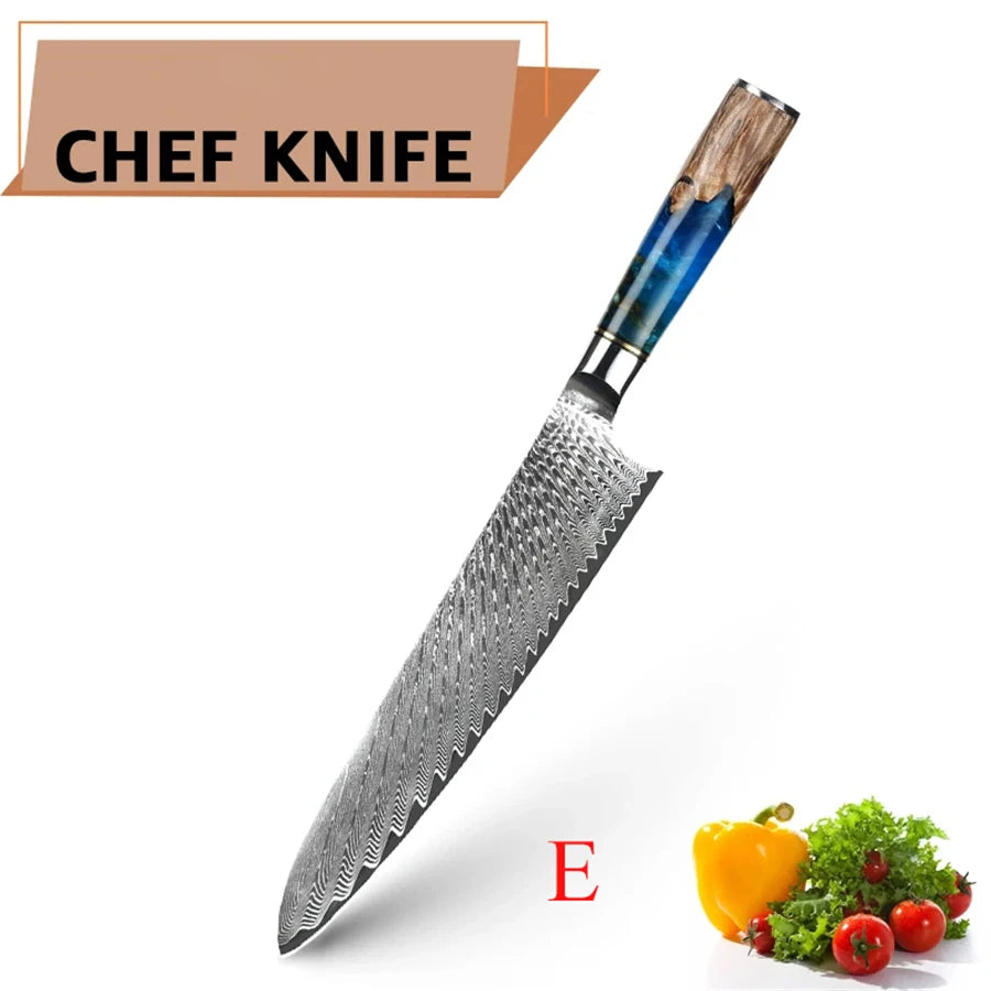1PC ,Kitchen Knife Damascus Steel Slicing Knife Meat Cleaver Knife Utility Knife Cooking Tools Creative Knife Kitchen stuff