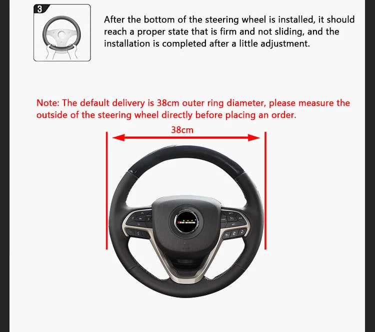 Car accessories Carbon Fiber PU Leather Steering Wheel Cover for Hyundai I10 Peugeot 2008 Dacia Sandero Stepway
