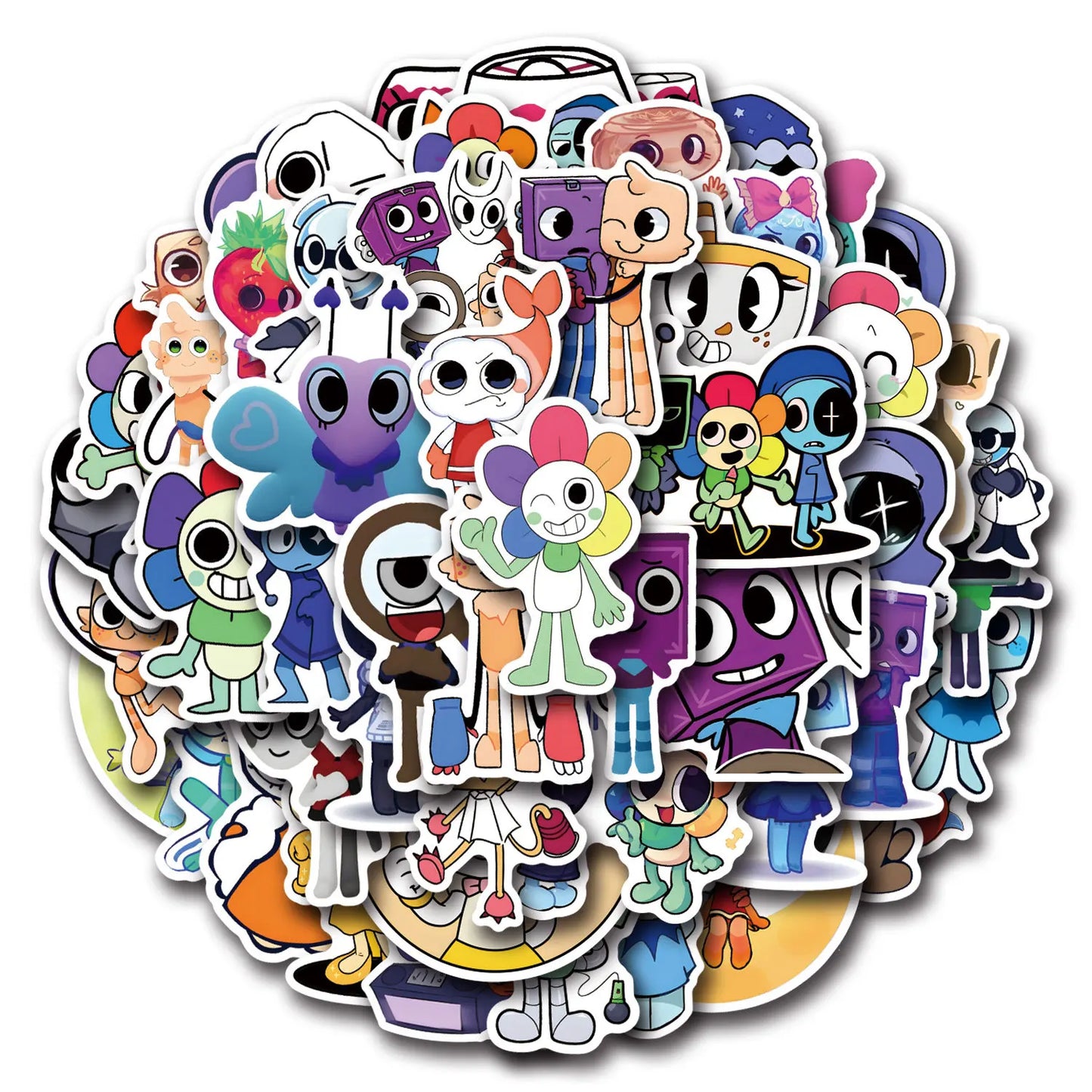 54Pcs Dandys World Stickers Dandy's World DIY Stickers Scrapbooking Phone Luggage Skateboard Waterproof Graffiti Decals