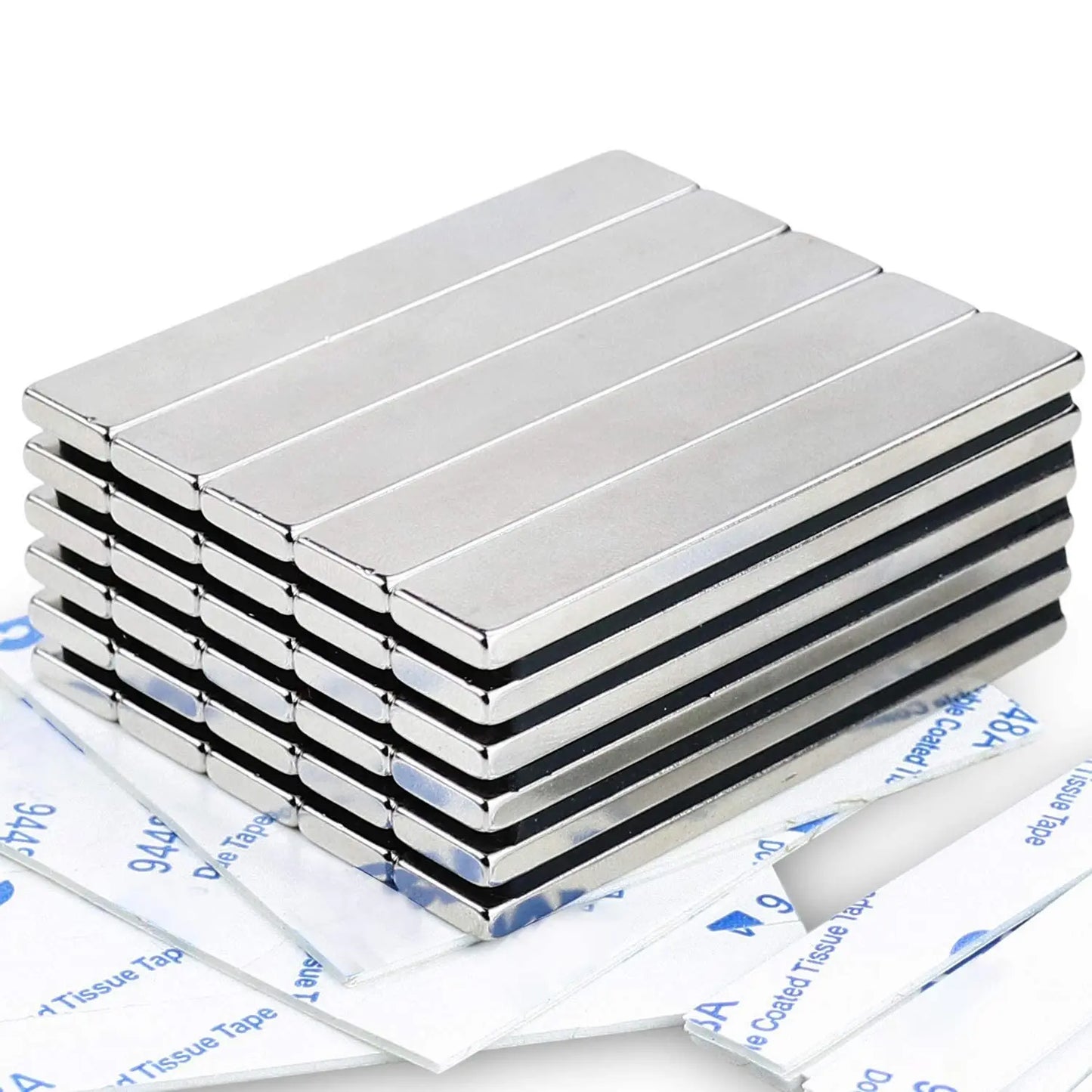60X10X3mm Powerful Rare Earth Neodymium with Double,Sided Adhesive For Suitable for DIY Projects & Crafts
