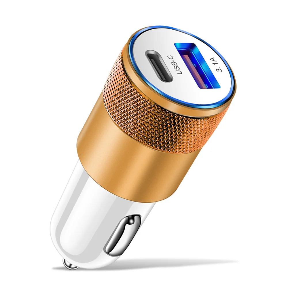 30W Mini USB C Car Charger PD Fast Charge Phone Power Adapter For iPhone Samsung Xiaomi Huawei USB Car Cigarette Lighter Socket