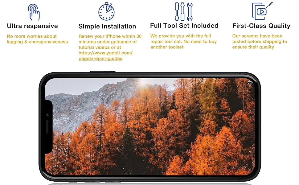 ScreenX For Iphone XR Screen Replacement 6.1 Inch LCD Display 3D Touch Screen Digitizer Frame Full Assembly With Repair Tools