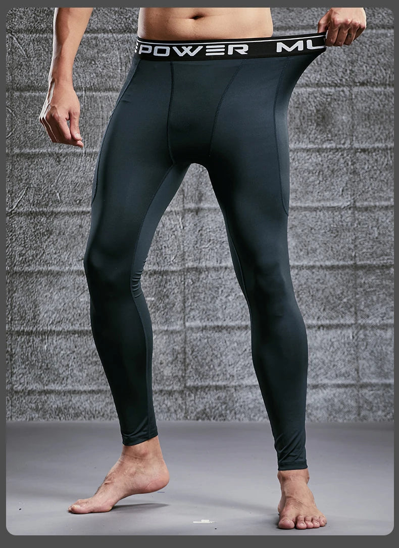 Gym Mens Fitness Running Sport Pants Athletics Tight Leggings Joggings Skinny Yoga Compression Trousers Lycra Sweatpants Dry Fit