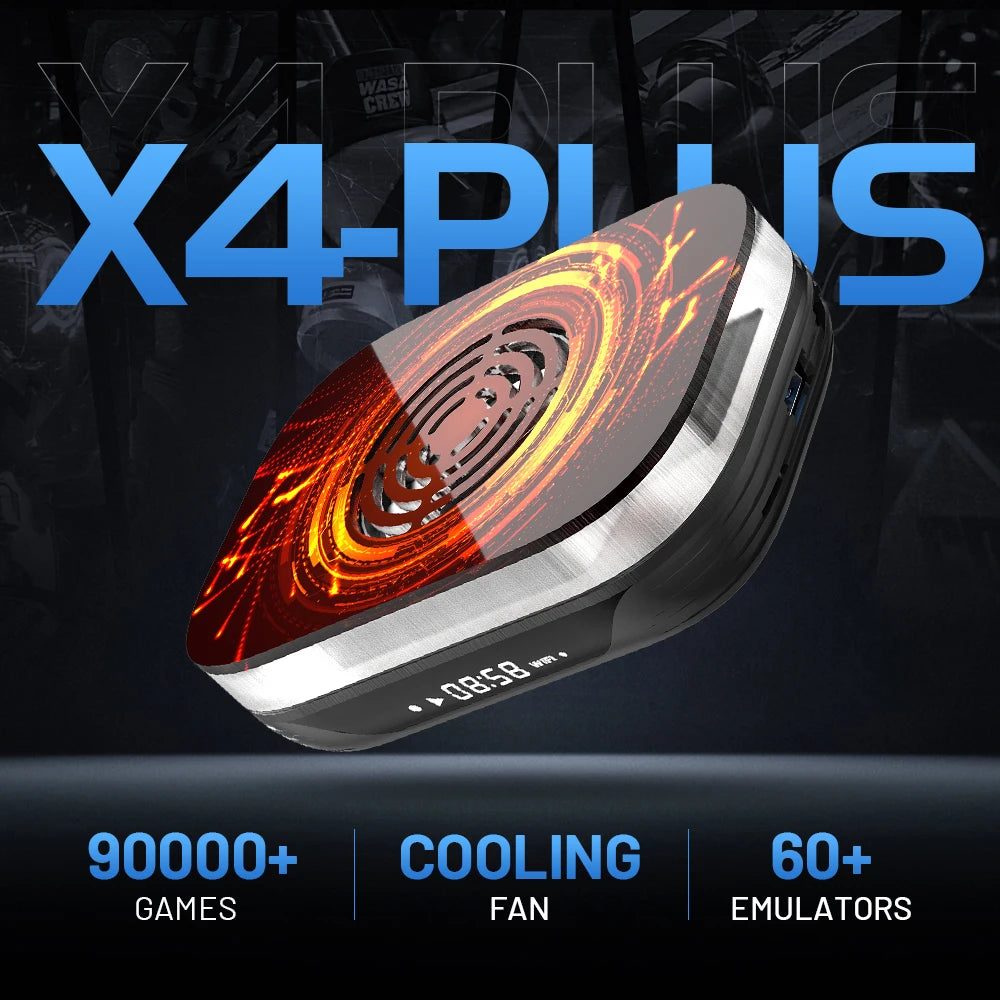 KINHANK Amlogic S905X4 Retro Video Game Console Super Console X4 Plus 90000 Game for 60+ Emulators Arcade/MAME/NAOMI 4K HD TVBox