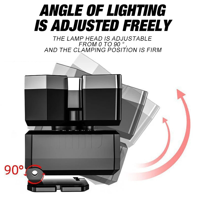 LED five hole work light with four lighting modes supporting USB charging and equipped with a charging indicator light