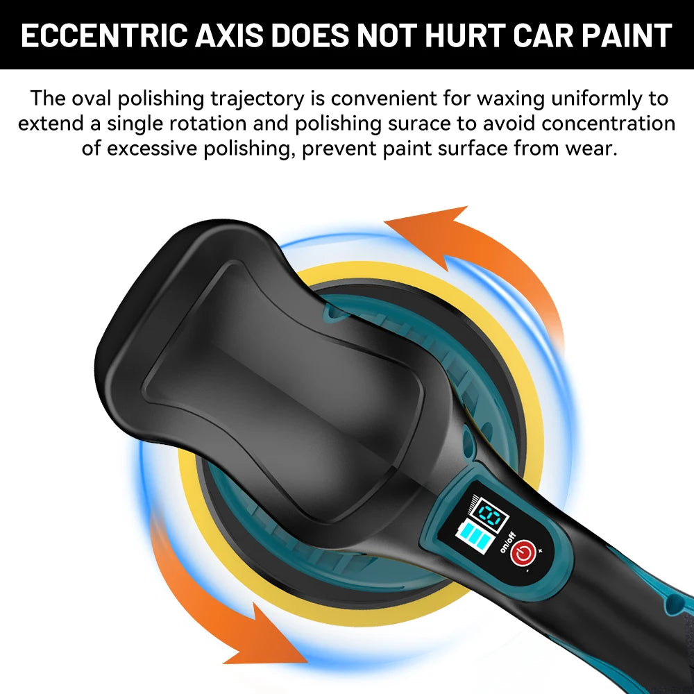 8 Gear Brushless Car Polisher Electric Polisher Automobile Car Polishing Sealing Glaze Machine For Makita 18v Battery Pin