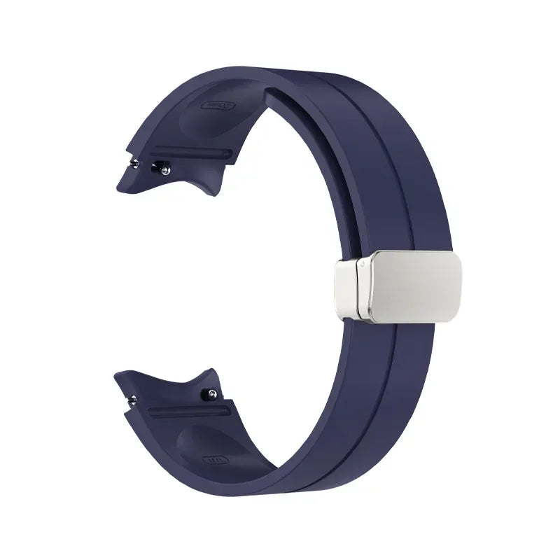Original Silicone Strap for Samsung Watch 6/5/4 40 44mm 5 Pro 45mm Band Magnetic Buckle Galaxy Watch 4/6Classic 42 43MM 46 47MM