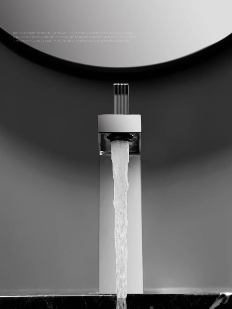 Becola Basin Faucet Black/Chrome Face Single Handle Deck Mounted Sink Taps Cold and Hot Mixer for Bathroom Crane Faucets