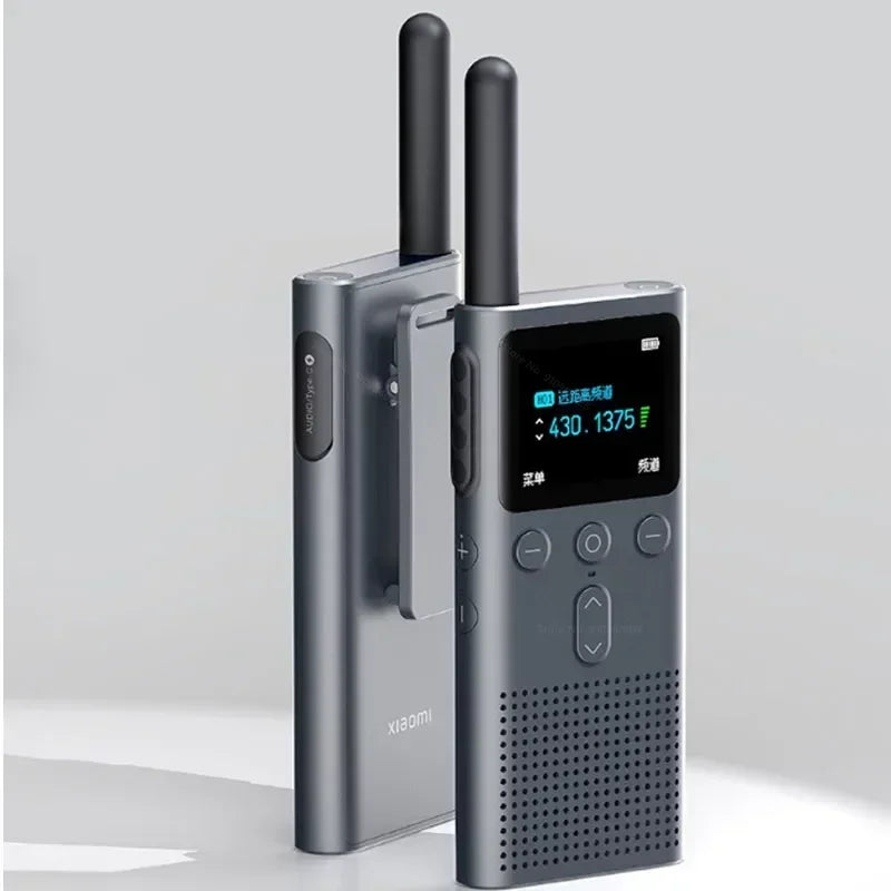 XIAOMI Walkie Talkie 2S 1.77"Color Screen 4W Power 120-hour Standby Dual Mode 5km Call Distance IP54 Outdoors Security Intercom