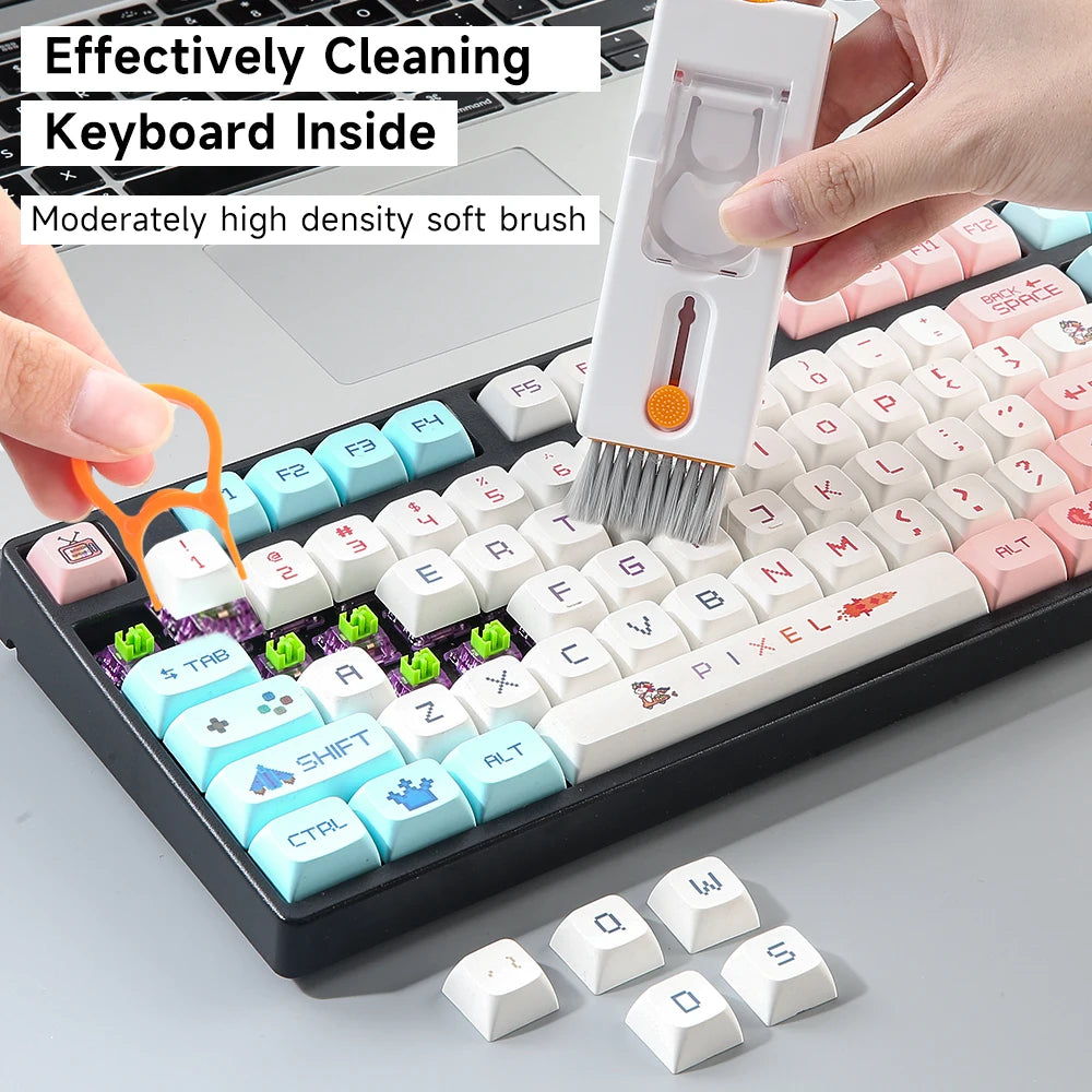 11-in-1 Computer Cleaning Kit Bluetooth Earphone Cleaner Pen Keyborad Camera Brush Sim Card Ejector Keycap Puller Phone Holder