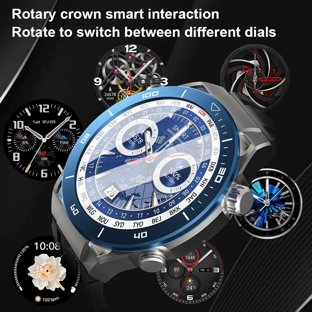 New Sports Smart Round Watch Bluetooth Call Compass Information Reminder Sleep Monitoring For Men Women Android IOS Smartwatch