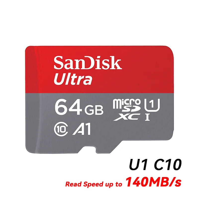 SanDisk Micro SD Memory Card TF Flash Card Ultra A1 V10 C10 U1 32GB 64G 128G 256G 512G 1TB for Camera Phone Nintendo Switch