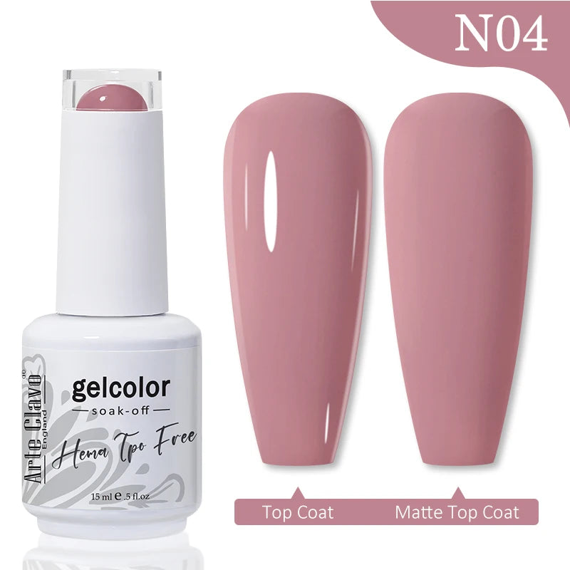 Arte Clavo HEMA TPO FREE Gel Nail Polish Jelly 15ml LED Nail Gel Hybrid Varnish Matt Top Base Coat Nail Art Gellak Primer