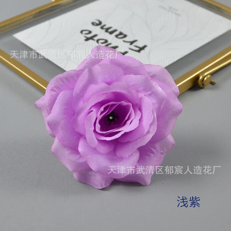 10pcs 10cm Artificial Roses Flower Heads DIY Wedding Home Decoration Party Festival Supplies Fake Flowers