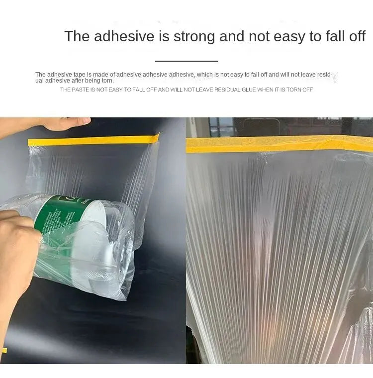 0.35m * 20m Transparent Plastic Shielding Film Waterproof Dust Cover Living Room Kitchen Furniture Decoration Vacant Protective