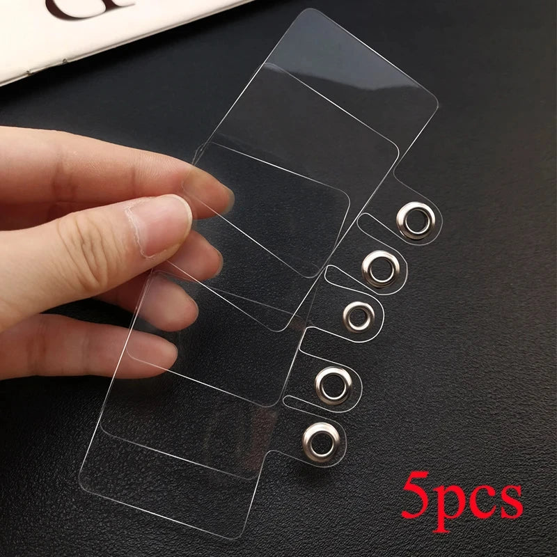1-100PCSTransparent Flexible Mobile Phone Lanyard Cads Mobile Phone Universal Lanyard Transparent Lanyard Sticker Strap Clip Pen