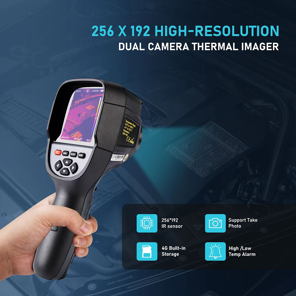 GW256 Thermal Imaging Camera for Water Pipe Leak and Power Electrical PCB Test 256*192 Handheld Thermal Imaging Cameras