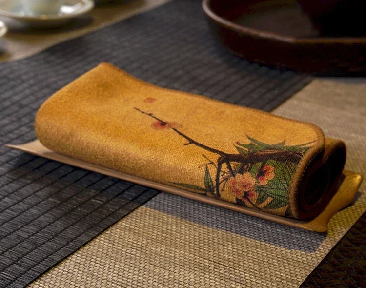Painted Tea Towel Absorbent Rag Thickened Table Cleaning Tea Cloth Cotton Household Kitchen Cleaning Cloth Dish Cleaning Towels