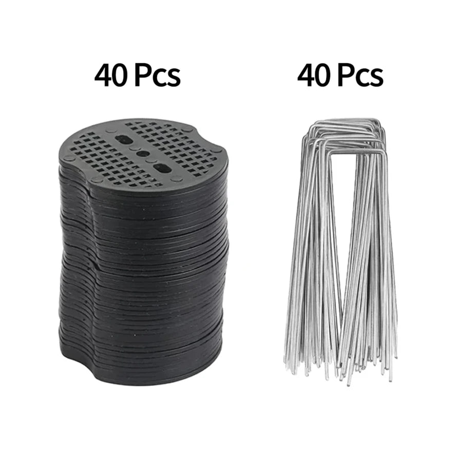 NEW Garden Peg Silver Metal U-Shape Garden Staple Garden Ground Nail Film Fixed Pegs Gardening Fixing Tools Film Peg retail