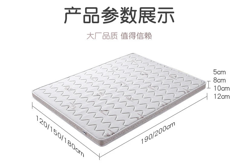 Coconut Palm Hard Mat Manufacturer 1.5m Children's Dormitory 3E Coconut Palm Mattress B & B 1.8m Hotel Wholesale Simmons New