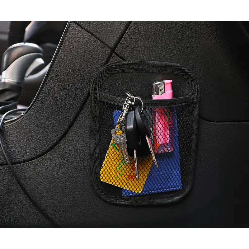 Stowing Tidying Oxford Fabric Car Storage Net Bag Automotive Pocket Multi-use Car Seat Back Organizer
