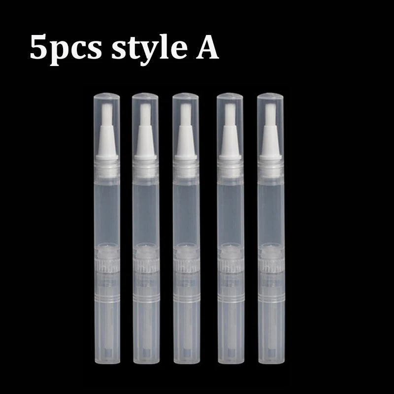 1/2/3/5pcs Empty Twist Pen Nail Oil Pen Cuticle Revitalizer Treatment Manicure Soften Pen Nail Cuticle Oil Pen Nail Art Tool