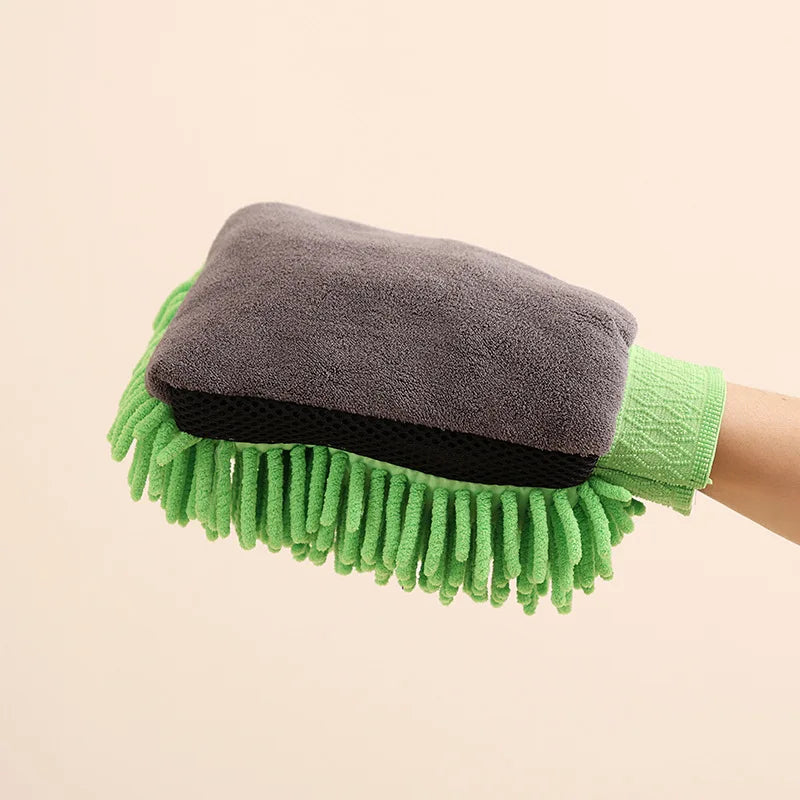 Motorclyle Car Washing Gloves Do Not Damage The Paint Surface Waterproof Chenille Coral Fleece Car Cleaning Cloth