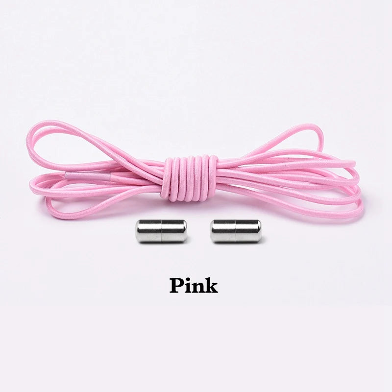Elastic Laces Sneakers Round Shoelaces without ties Rubber No Tie Shoe laces Shoes Kids Adult Quick Shoe lace Rubber Bands