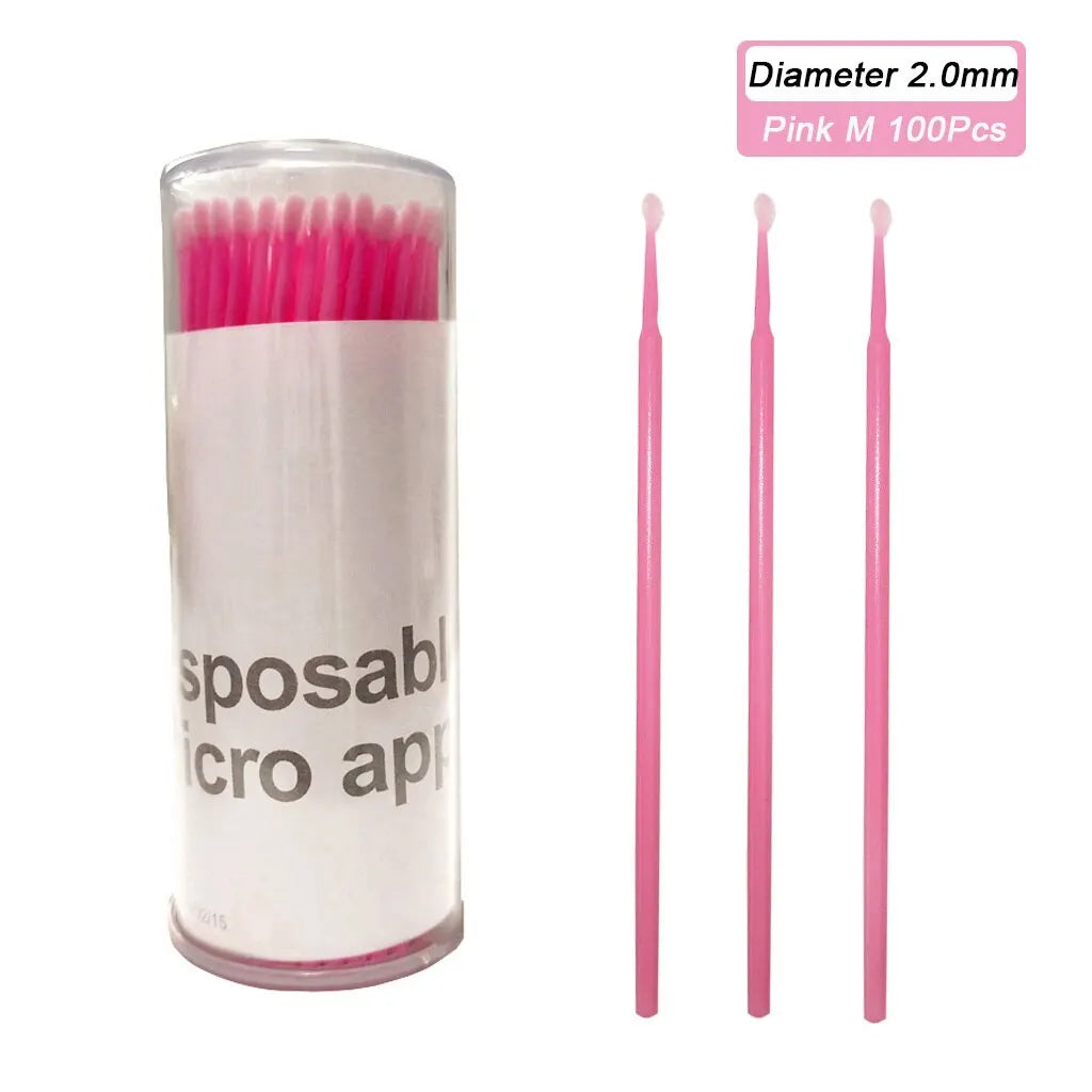 100Pcs/Bottle Dental Disposable Micro Brushes Applicators Micro Brush Dentistry Odontologia Extension Tools
