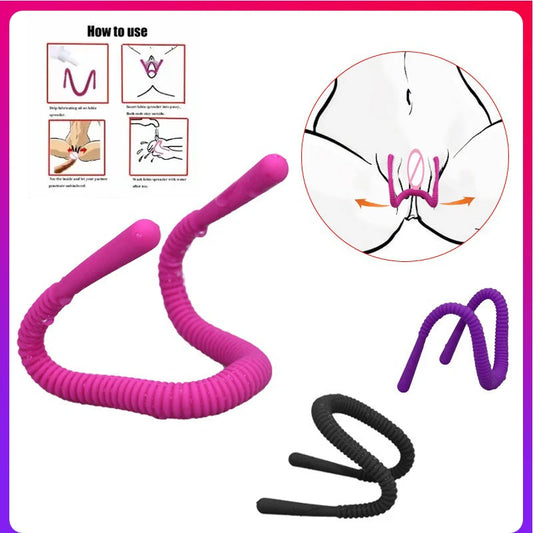Labia Clamps Pussy Spreader Silicone Spot Clitoris Stimulation BDSM Bondage Sex Flirt Vagina Speculum Lips Clamp Vaginal Spreads