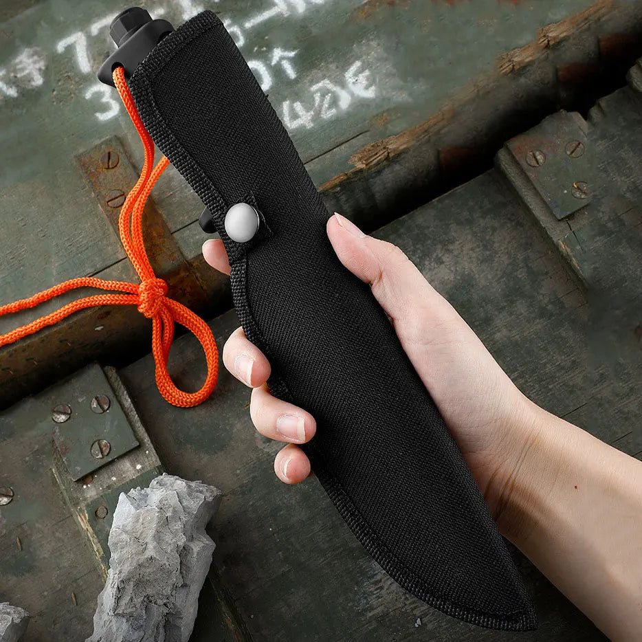 Outdoor Straight Knife Tactical Knife Multifunctional Knife Field Defense Knife Portable High Hardness Sharp Knife Survival Knif