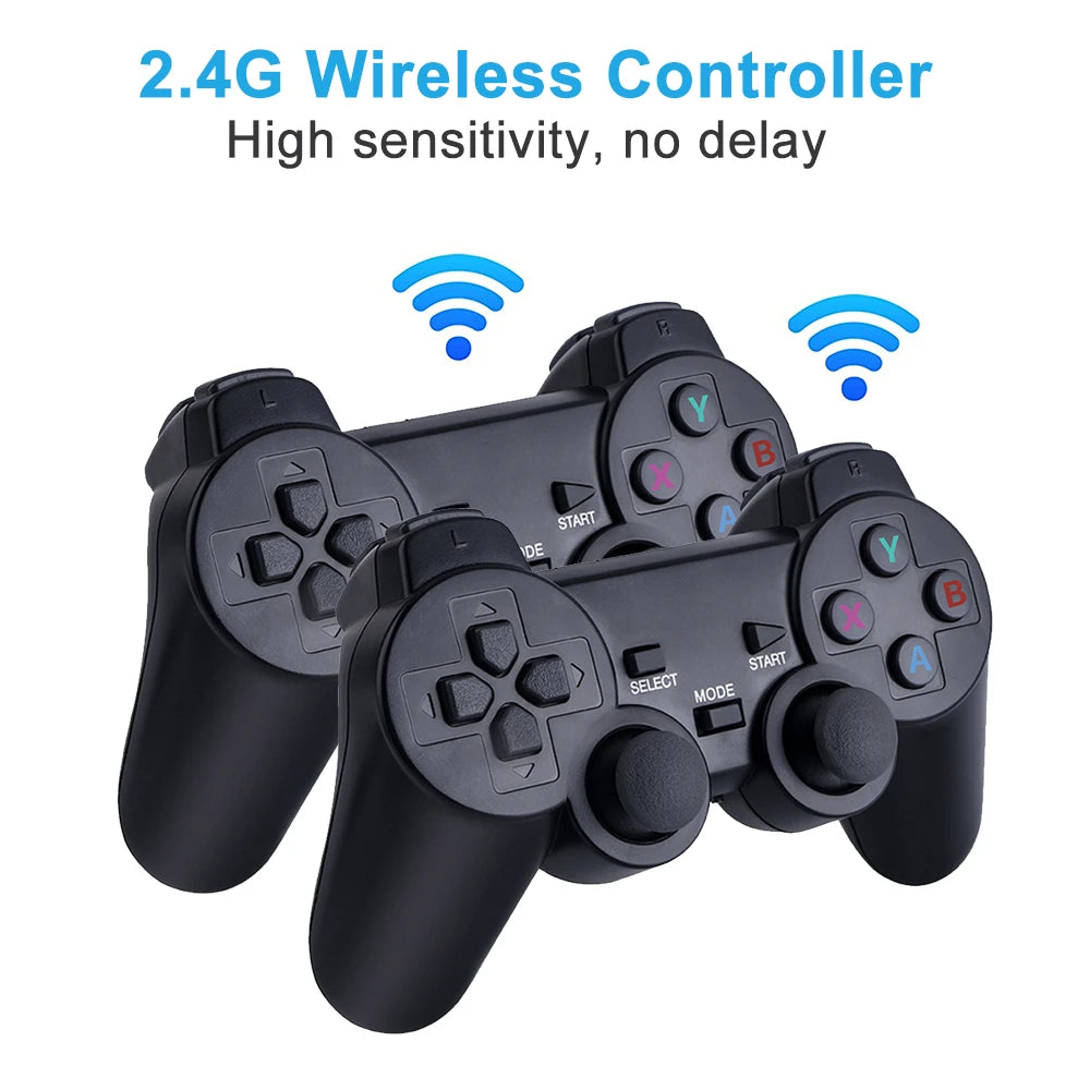 Wireless Controller GD10 4K HD 128G 40000 Retro Games Video Game Console Controller with Wireless Controllers For PSP PS1 GBA Bo
