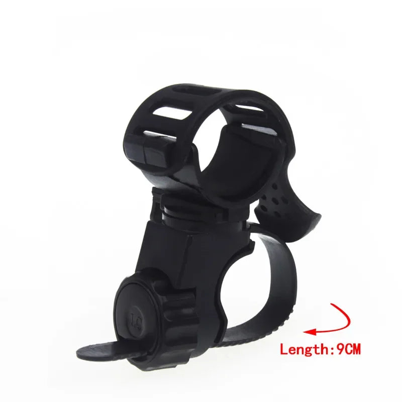 20-45mm Bicycle Flashlight Holder Mount 360° Adjustable Rubber Straps Cycle Bike Front Torch LED Headlight Clamp Clip Bracket