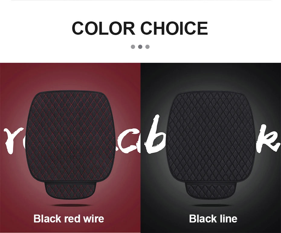 SEAMETAL 1Pc Flax Car Front Seat Cover Breathable Linen Car Seat Cushion Anti Slip Auto Chair Protector Universal for Sedan Suv
